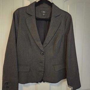 AGB blazer, charcoal gray, size 14